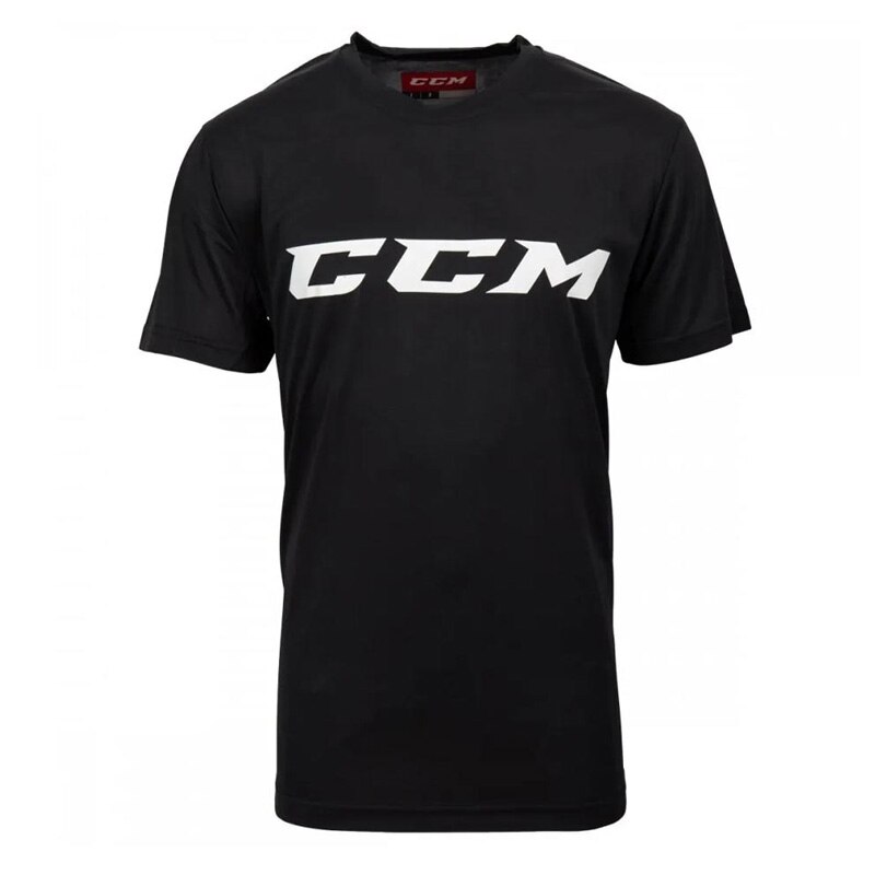 CCM 2020 autentici uomini delle nuove T-Shirt T-Shirt da donna vestiti delle donne di sport manica corta stampato top pacchetto della posta: BLACK SR S