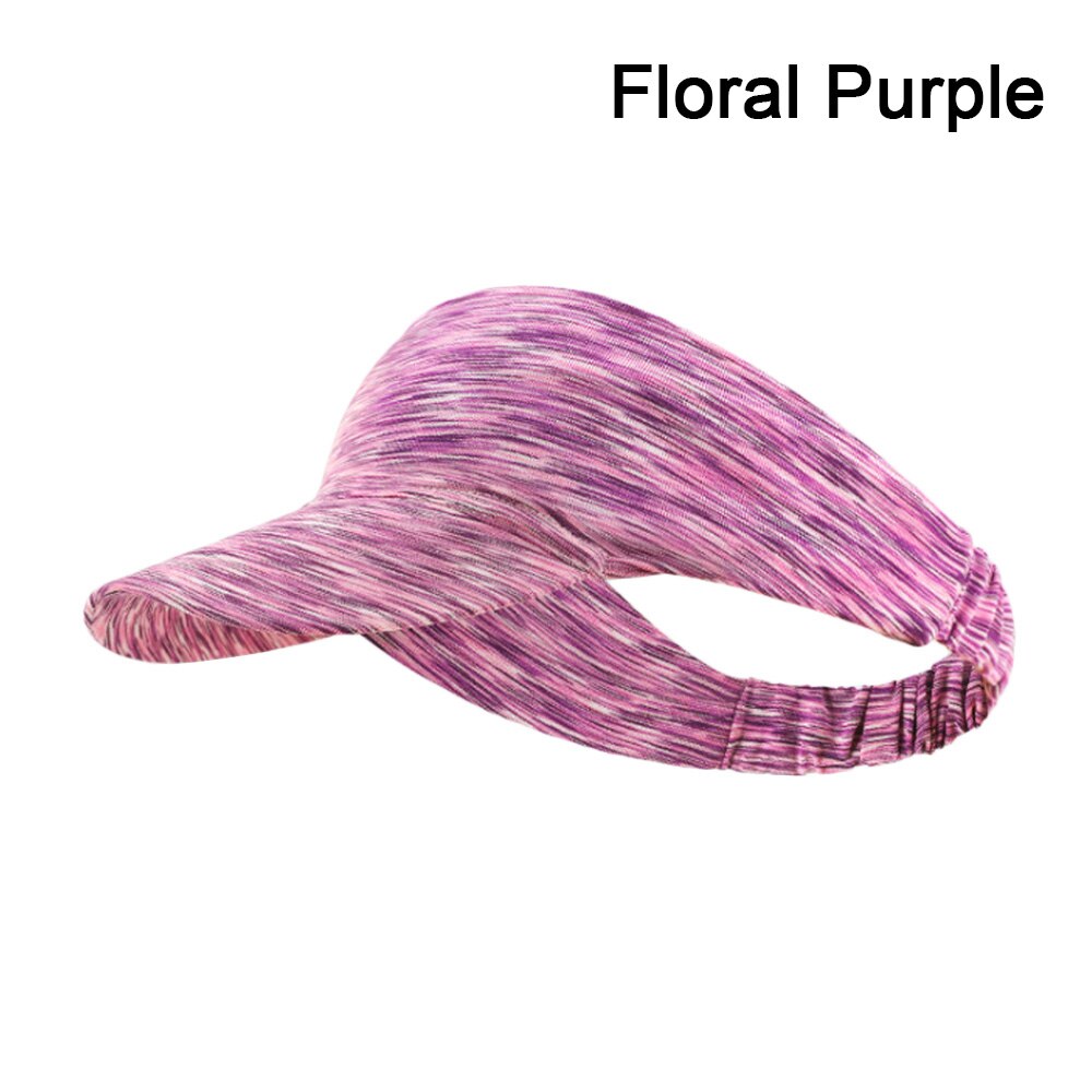 Adjustable Quick Dry Golf Tennis Hat Sun Visor Sports Hat Women Men Lightweight Tie Dye Visor Portable Outdoor Sunscreen Hat: floral purple