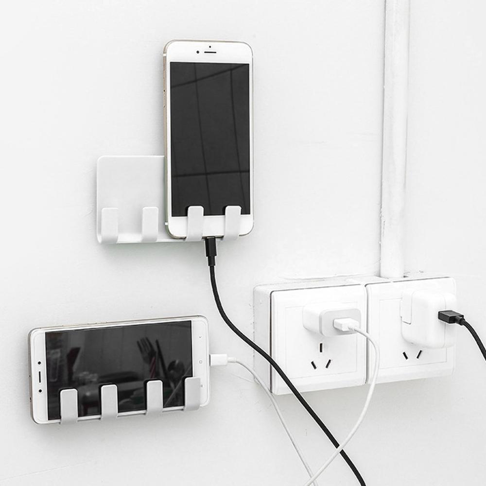 Wall Mount Telefoon Houder Socket Opladen Accessoires Box Beugel Standhouder Plank Ondersteuning Universele Voor Mobiele Gsm Tablet