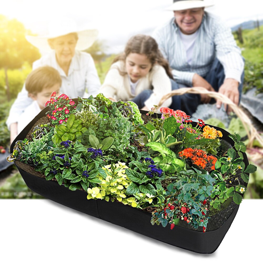 50 Gallon Zwart Planten Groeien Tas Groente Bloem Beluchting Planten Pot Container Zwart Verdikking Stof Plant Pot