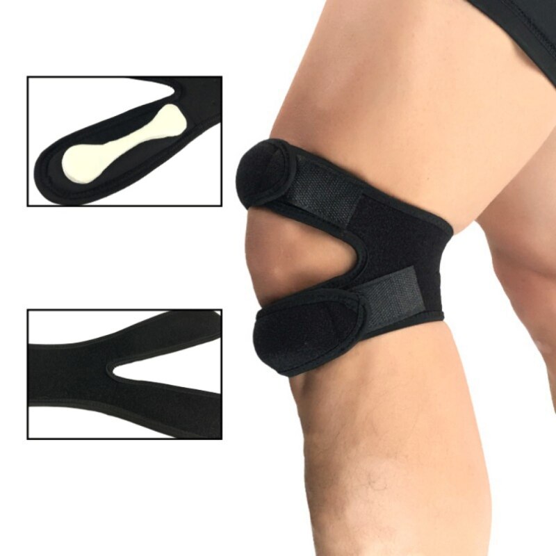 Running Sport Patella Brace Wrap Cap Stabilizer Demping Band Knie Ondersteuning Verstelbare Beschermende Knee Protector