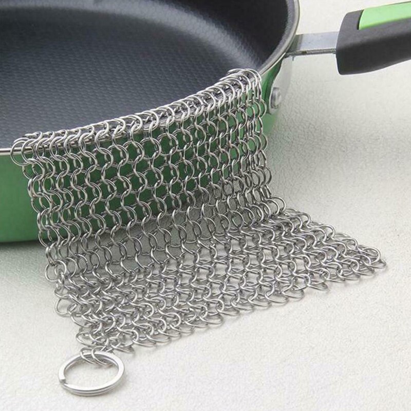 'hi beste' rustfritt stål netting gryte panneskrubber takke skrapebørste til kjøkkenpanner 889