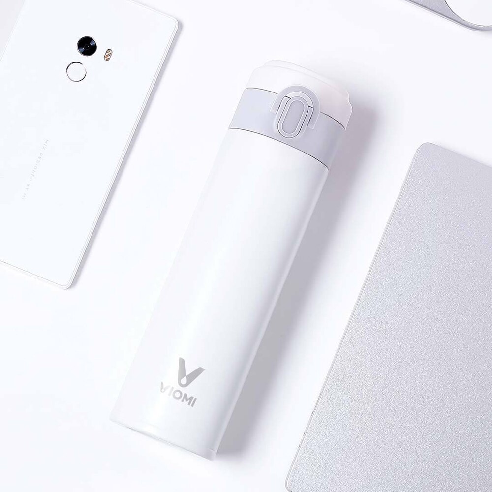Termo Original Xiaomi Mijia VIOMI termos de acero inoxidable vacío 24 horas frasco de agua termo inteligente de una sola mano