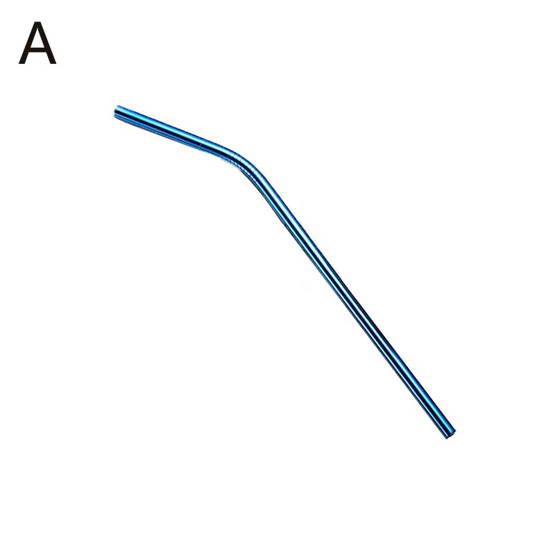 Reusable Metal Drinking Straws 304 Stainless Steel Sturdy Bent Straight Drinks Straw Colourful Party Bar Accessory: 06-A