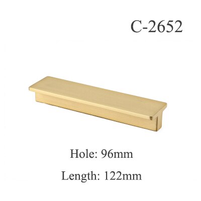 Gold Cabinet Long Handles and Knobs Solid Brass Kitchen Cupboard Pulls Drawer Knobs Bedroom Door Handle Heavy Furniture Hardware: C-2652-92