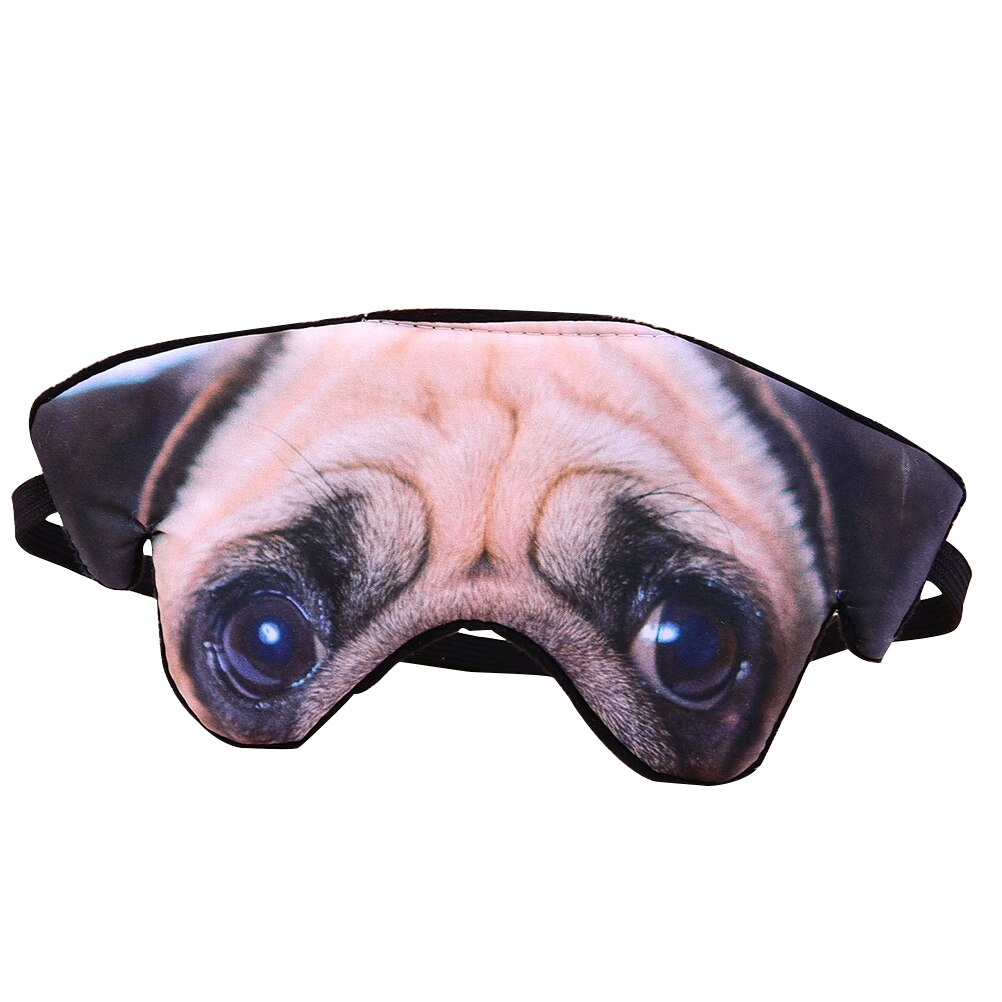 3D Hond Patroon Oogmasker Grappige Shade Nap Cover Blindfold Slaapmasker Eyepatch Slaap Bril (Pug)