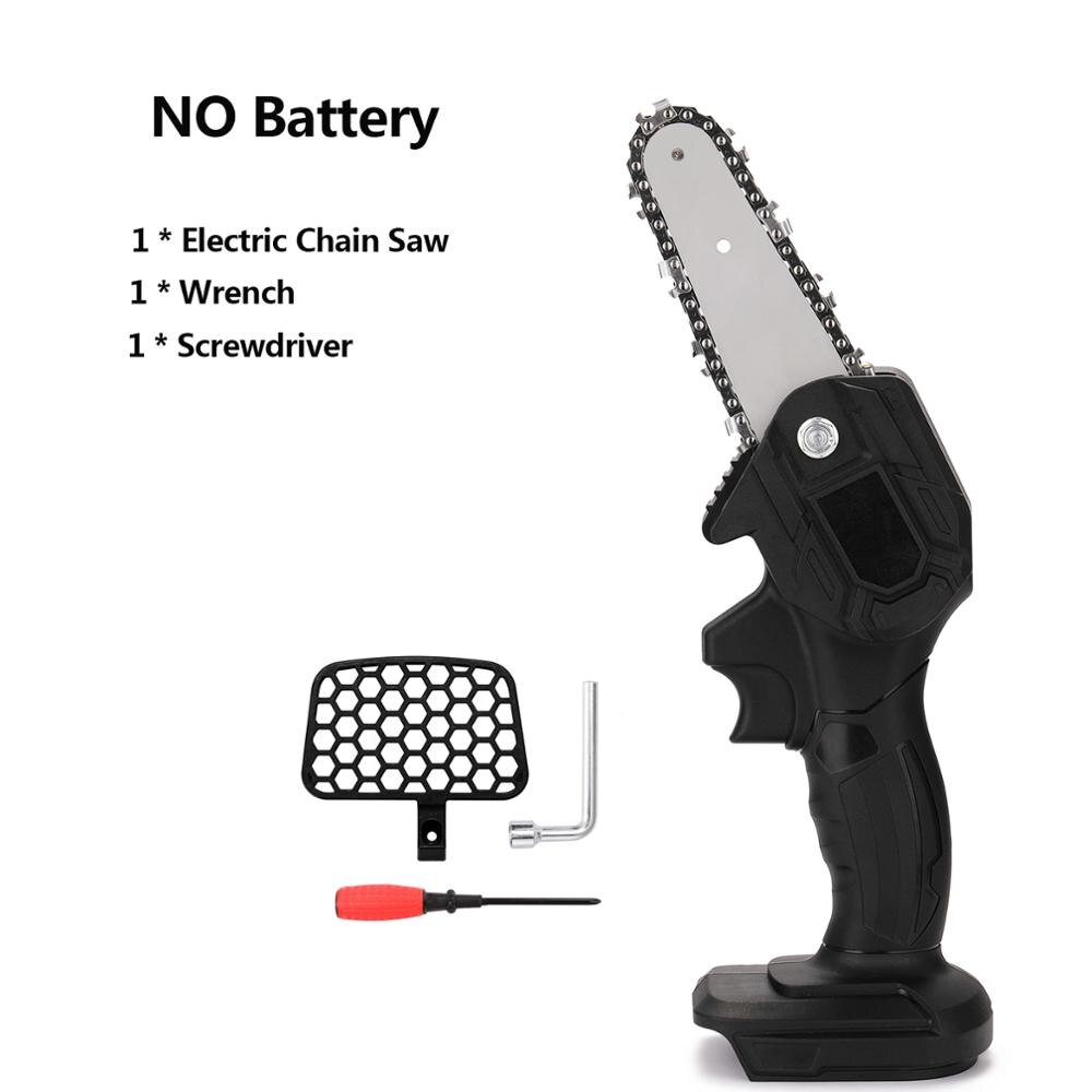 Portable électrique taille scie Rechargeable petites scies électriques travail du bois scie électrique jardin enregistrement Mini brossé scie électrique: No Battery