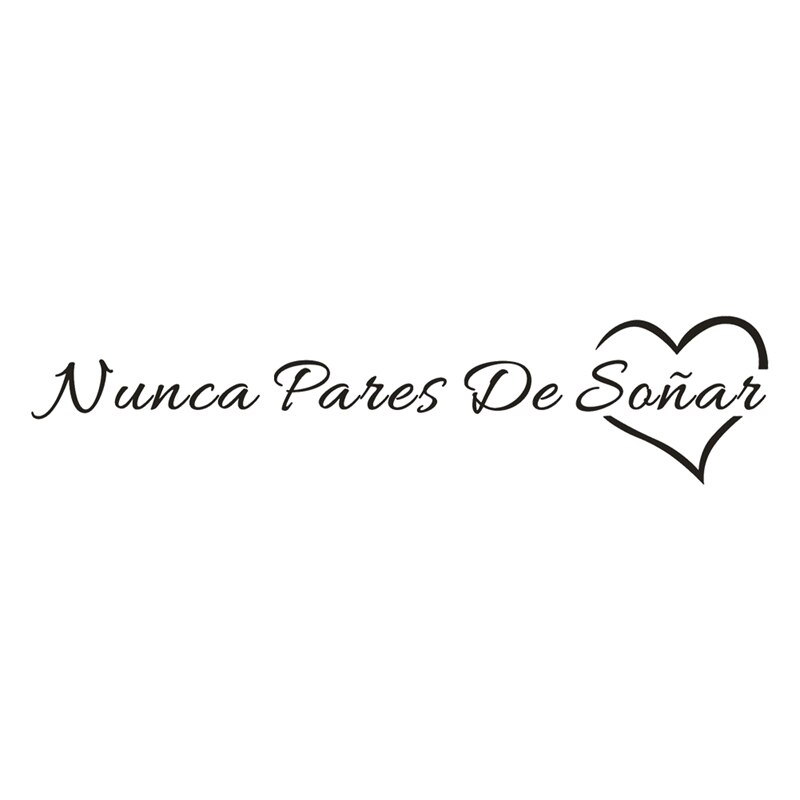 "Never Stop Dreaming" Wall Decal - Removable PVC Wall Sticker, 22.4" X 5.9"
