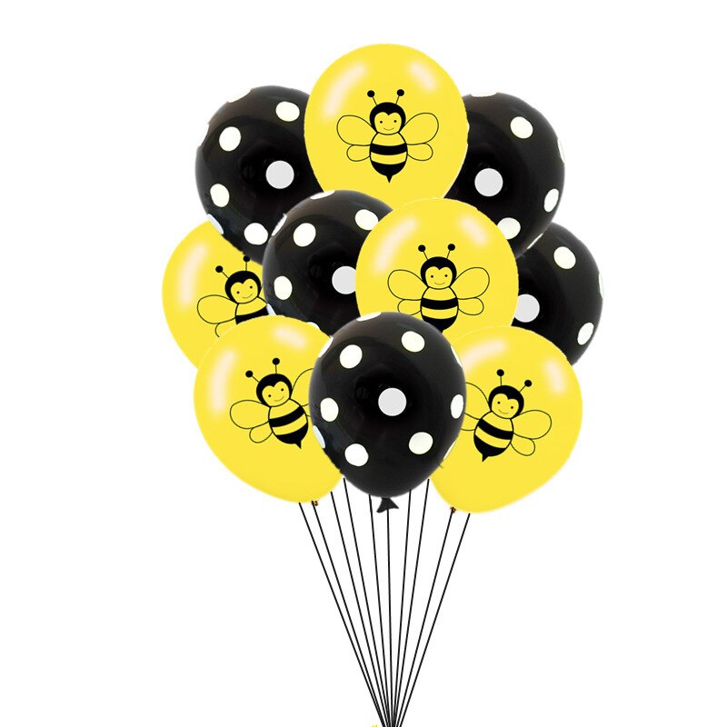 Cartoon Bee Dot Latex Balloon Suit Theme Studio Bedroom Decoration a Articles for Baby Birthday Celebration Parties Supplies