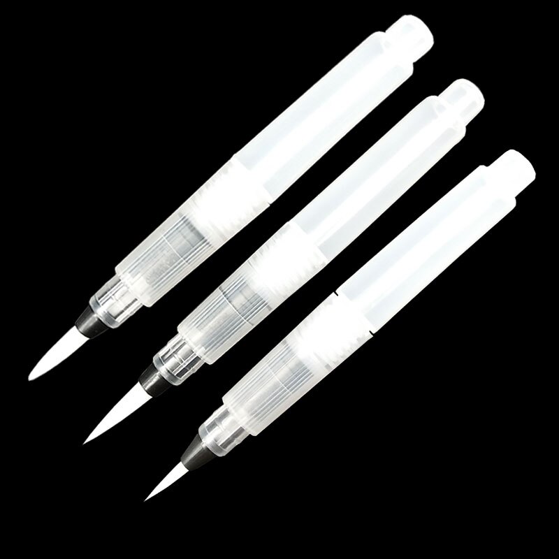 1 Stuks/s M L Hervulbare Water Borstel Inkt Pen Voor Water Kleur Kalligrafie Tekening Schilderen Illustratie