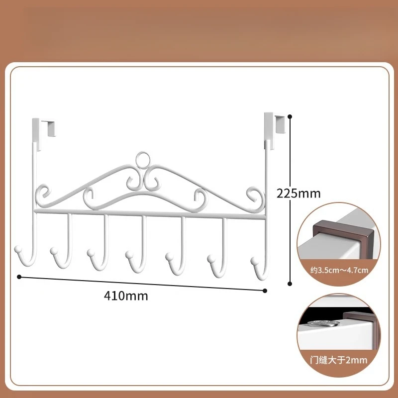 1 STÜCK Über Tür Metall Aufhänger Halterung 7 Haken Handtuch Hütte Mantel Haken Eisen Haken Hängende Lagerung Gestell Overdoor Organizer Zubehör: Licht Grün