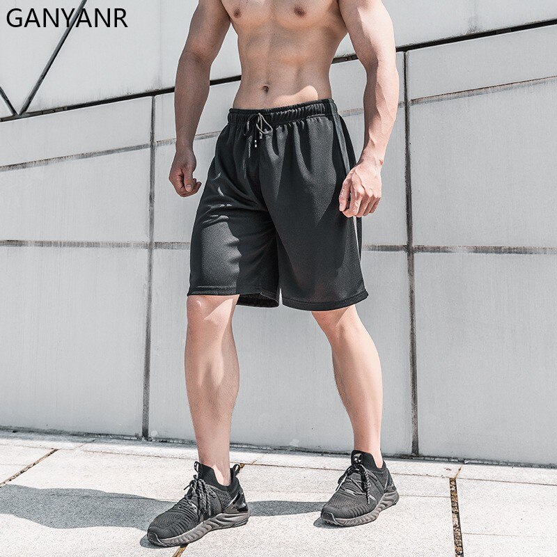 GANYANR Running Shorts Men Gym Crossfit Sport Fitness Training Basketball Sportswear Jogging Workout Soccer Leggings Tennis Run