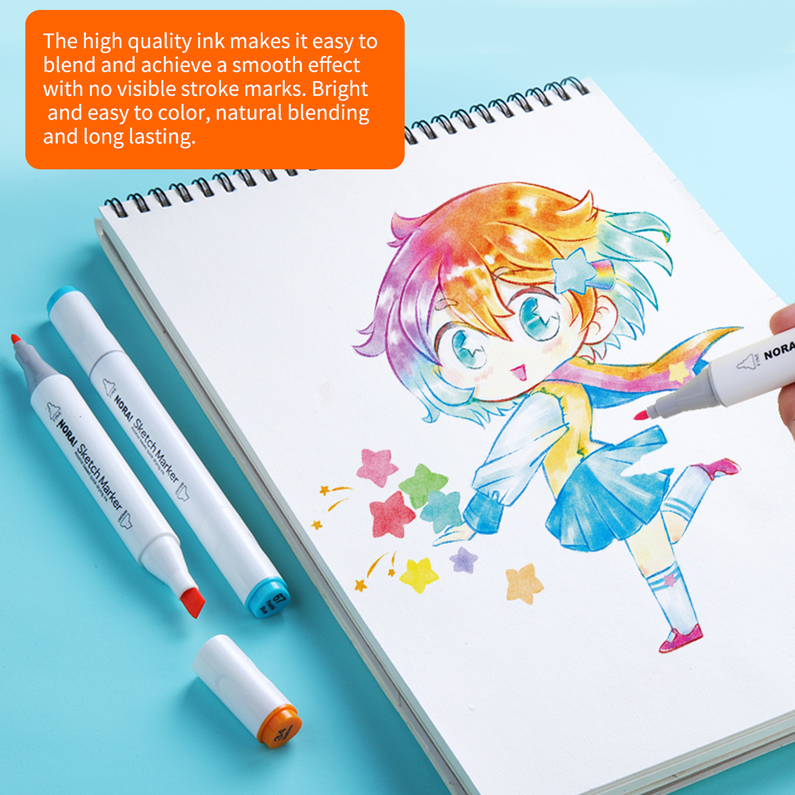 30/40/60/80PCS/set Alcohol Markers Set Double Tipped Colored Pens Fine Point Art Markers Packed in Cloth Bag for Kids Drawing