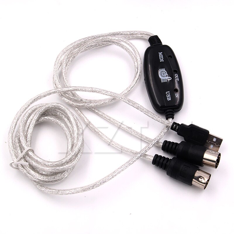 Kabel USB IN-OUT Konwerter MIDI z komputera na elektroniczną klawiaturę muzyczną z adapterem LED do komputera z systemem Windows 7