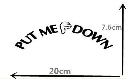 ''PUT ME DOWN'' Grappige decoratieve vinyl wc stickers Badkamer Home Decor Art Decal