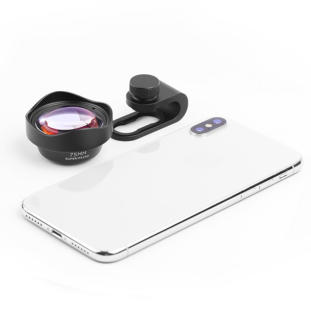 Ulanzi 75mm Macro Lens HD Geen Vervorming DSLR Effect Clip-on voor iPhone 11 Samsung Huawei Xiaomi Telefoon camera Lens 17mm Draad