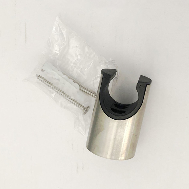 1 stk. rustfritt stål holder krok henger bidet sprayholder toalett baderomsfeste hengebrakett for hånddusj: Børstet nikkel