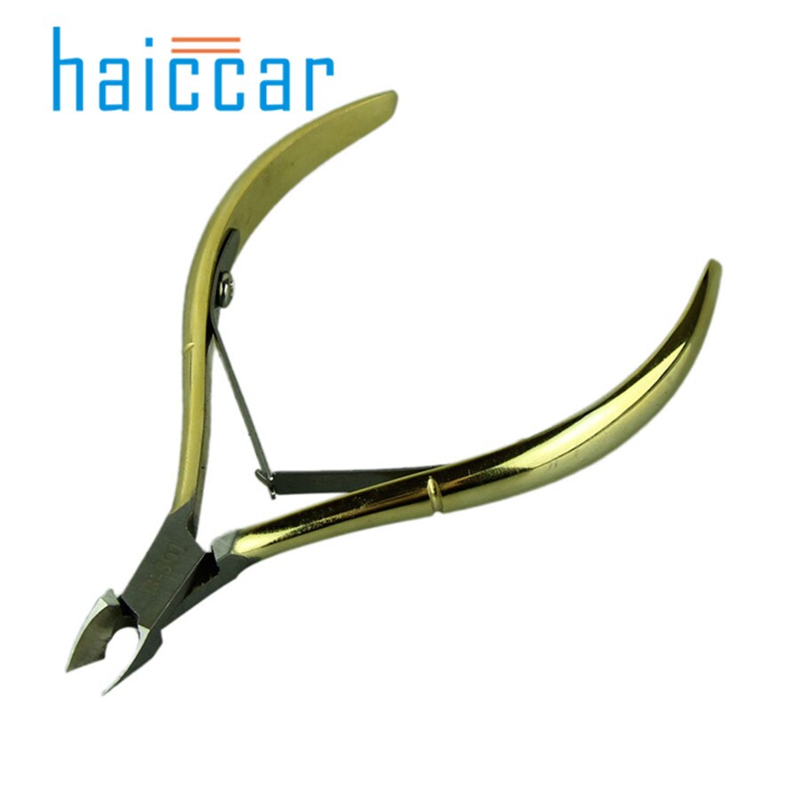 Pretty HAICAR Goede Huidtang Manicure Pedicure rvs kobalt Nail Care Tool gold 1 ST Cuticle Schaar