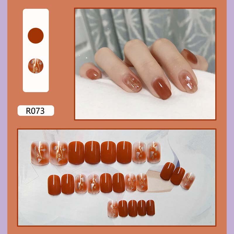 24 pièces/ensemble Dollar signe faux ongles détachable blanc pointu faux ongles décoration Nail Art outils presse sur faux ongles avec de la colle: R073