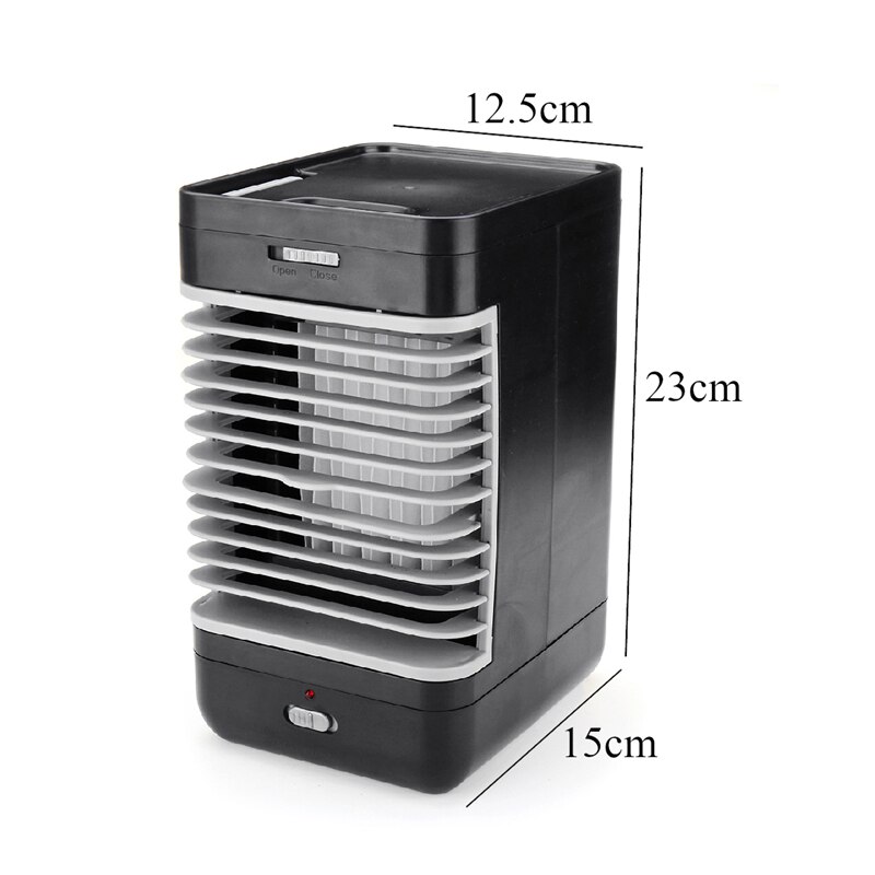 AC220V Mini Portable Air Conditioner Humidifier Purifier Desktop Cooling Fan Air Cooler Black Fan for Camping Outdoor Activities