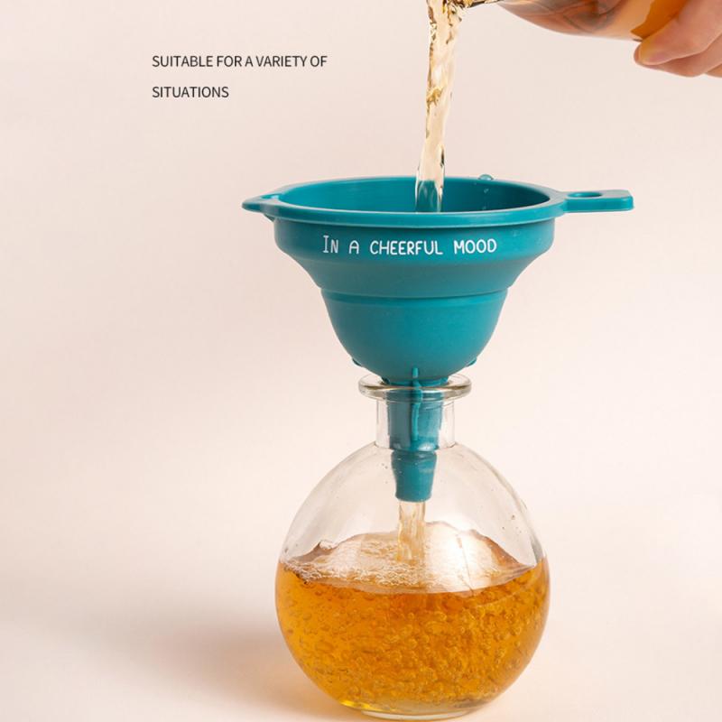 Funnel Silicone Folding Funnel Kitchen Household Multifunctional Mini Folding Oil Funnel Wine Funnel Trumpet