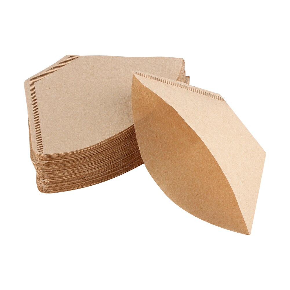 100x Unbleached Coffee Filter Papers Cones Cups Brewer Espresso Strainer Dripper American Coffee Maker Filter Paper
