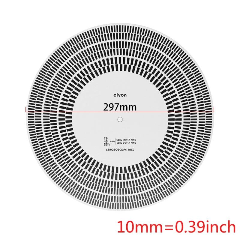 Lp Vinyl Record Draaitafel Phono Toerenteller Kalibratie Strobe Disc Stroboscoop Mat 33 45 78 Rpm