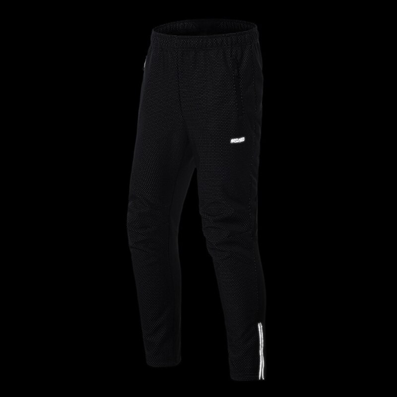 Arsuxeo Winter Warme Fleece Fietsen Broek Winddicht Fiets Broek Mannen Vrouwen Reflecterende Riding Sport Broek Mtb Fiets Broek