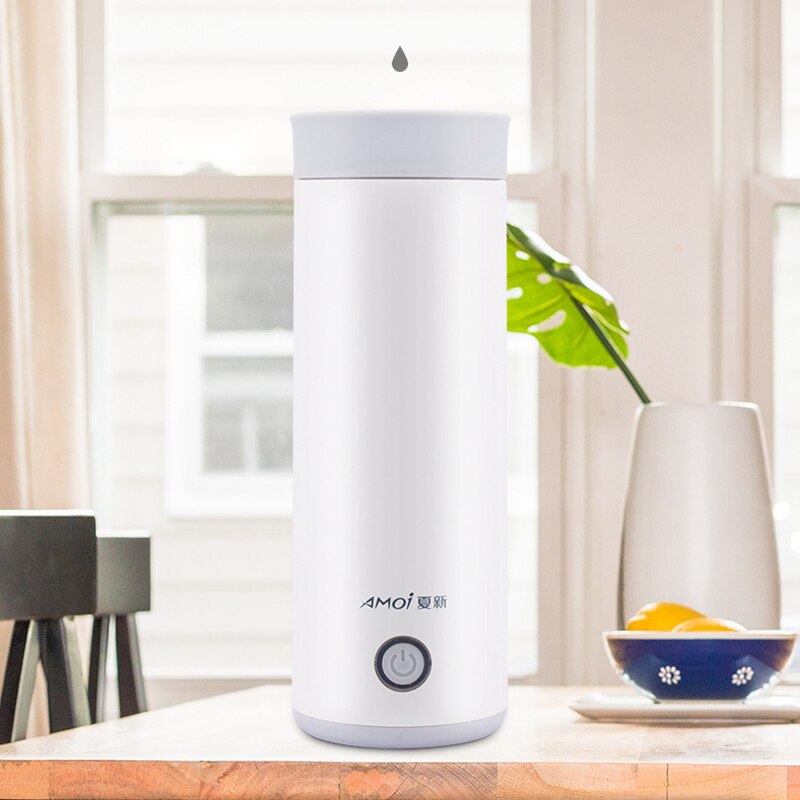 Draagbare elektrische waterkoker mini waterkoker kokend kopje slimme theepot verwarmende thermische mok voor thee koffie melkpoeder 400ml 220v