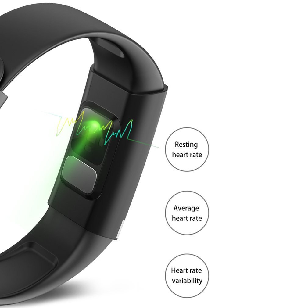 Ecg + ppg  v19 slimme armband hartslag bloeddruk zuurstof slaapmonitoring bluetooth fitness tracker groot scherm slim horloge