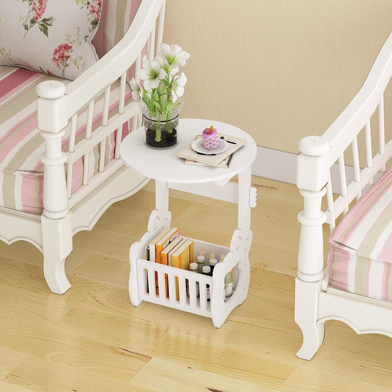 Sideborde møbler te bord træ plast sengebord lille rundt udskåret bord enkel soveværelse mini-sengeskab