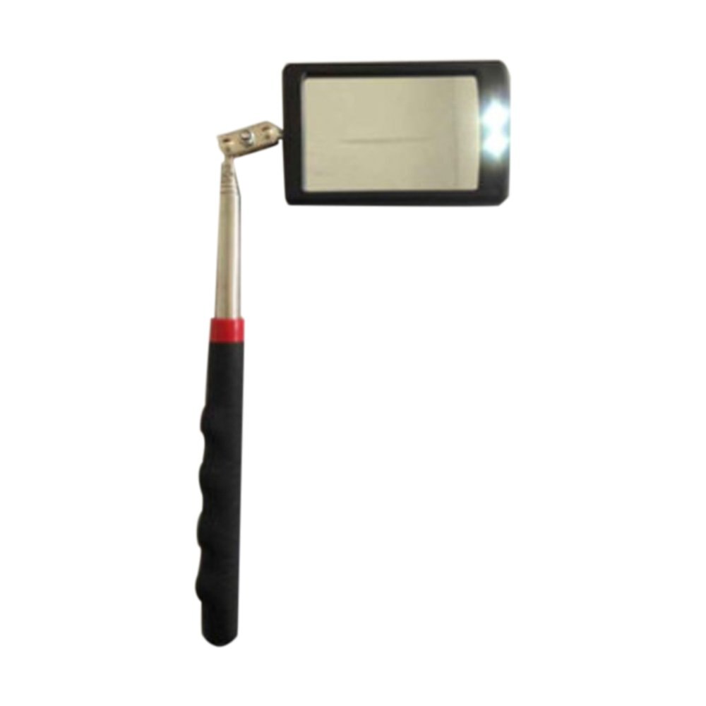 Telescoping Flexible Inspection Mirror with Bright LED Lighting 360 Swivel for Extra Viewing Portable Automotive Tool