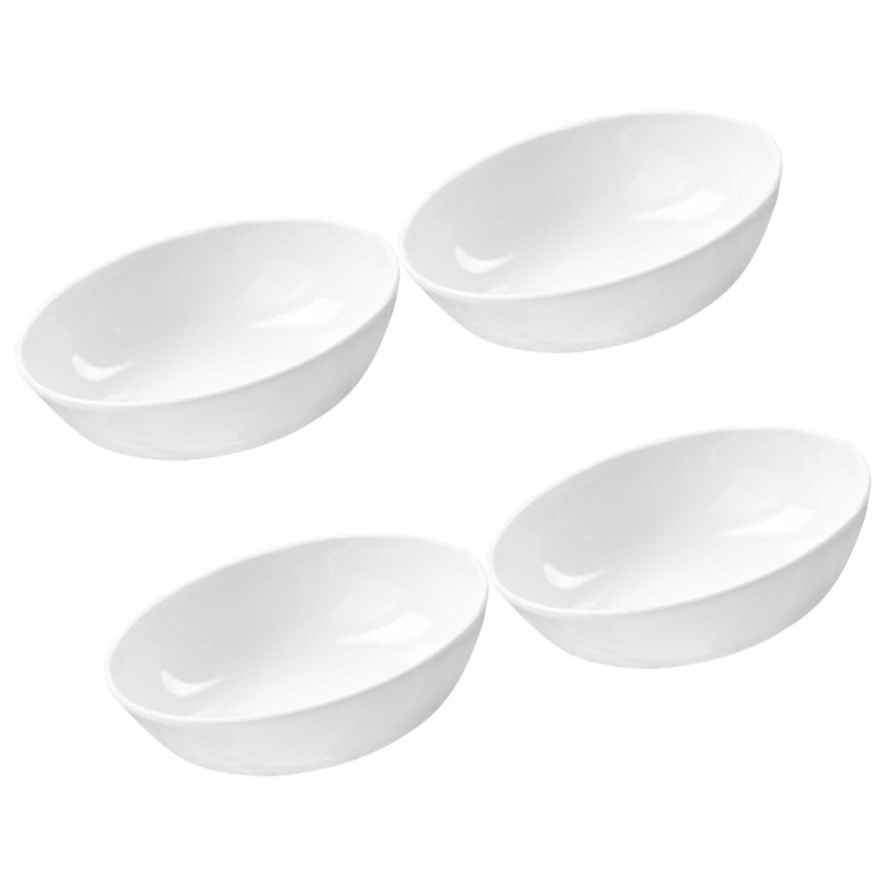 4PCS Ceramic Sauce Plate Dipping Plate Mini Seasoning Sauce Dish for Home Restaurant Hotel