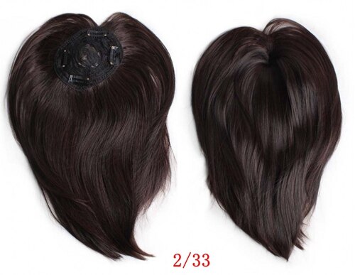 Vreugde &amp; Beauty 10 Inch Synthetisch Haar Clip In Toupetje Haarstukjes Steil Haar Bang Fringe Top Sluitingen Haarspelden Voor Mannen en Vrouwen: T1B/33