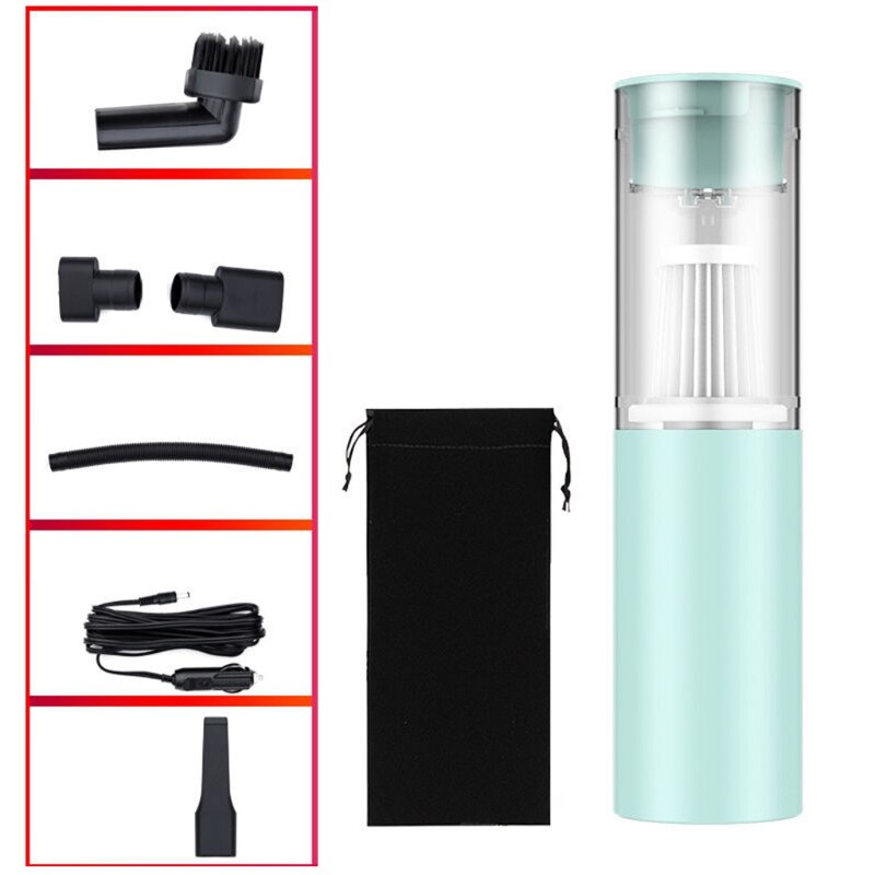 Portable 12V 120W Power Car Vacuum Cleaner Wet Dry Dual Use Handheld Auto Duster: Red