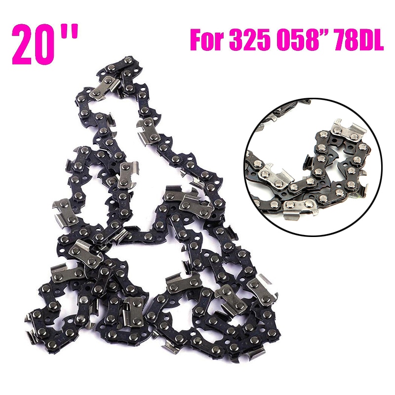 20 Inch Metal Chainsaw Chain Fast Cutting Sharp Blade For HUSQVARNA 325 058 78DL Chainsaw Repair Tool parts Replacement