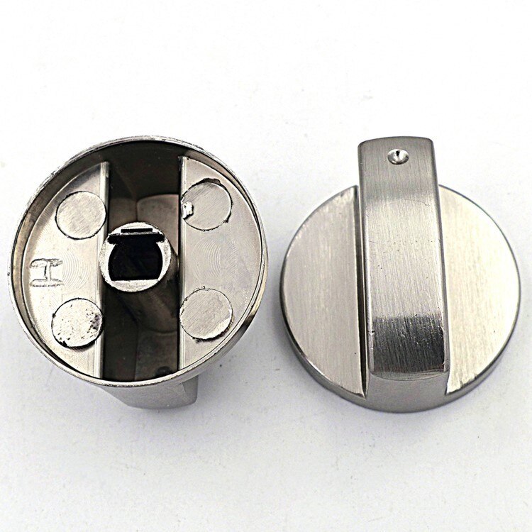 QUARKZMAN Gasherd Knöpfe 2 Stück - 8mm Universal Ersatzknöpfe | Metall Drehregler Für Herd & Ofen