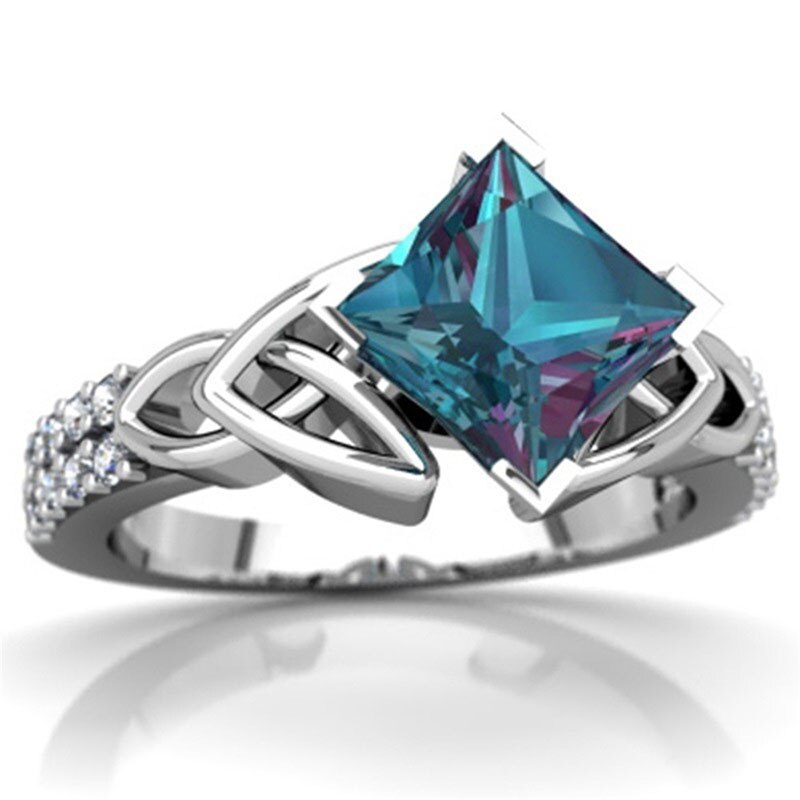 Vendita calda nuovo romantico delicato Zircone in Acciaio Inox Femminile Anello Nuziale Anello Gioelleria Raffinata E Alla Moda