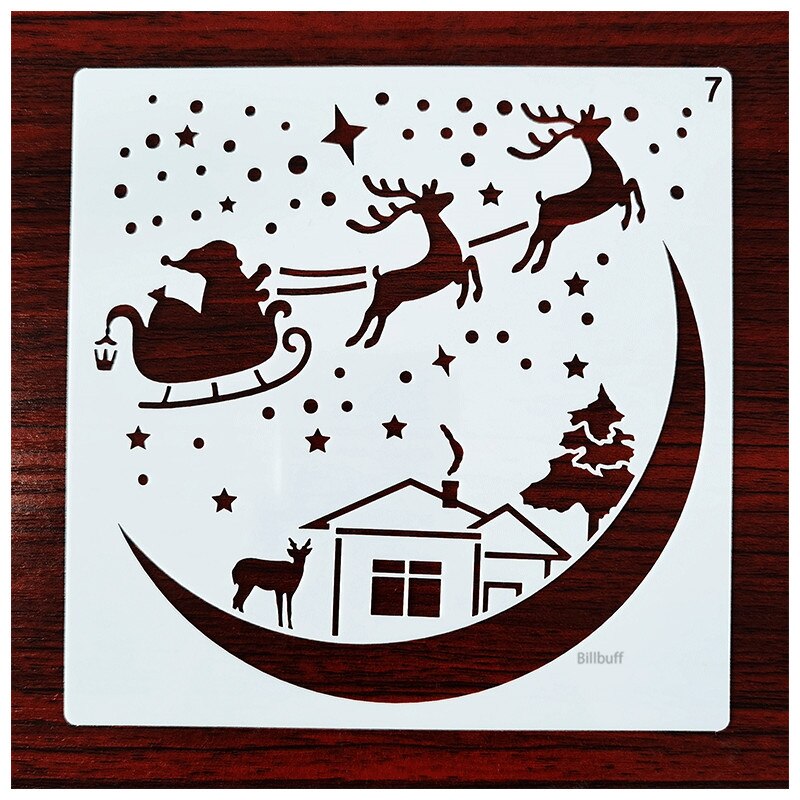 DIY Children Painting Cartoon Farm Animal Deer Template Pattern Stencils Suit Kids Painting Early Childrens Merry Christmas: Christmas gift 11