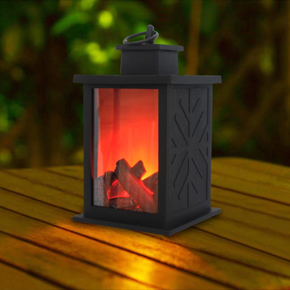 LED Fireplace Flame Lantern Lamps Simulated Fireplace Lamps Effect Night Light Bulb Place Ornaments For Home Living Room Decor
