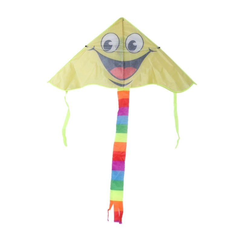 Tegneserie smilende ansikts drage for barn utendørs sport smiley animasjon flygende drager