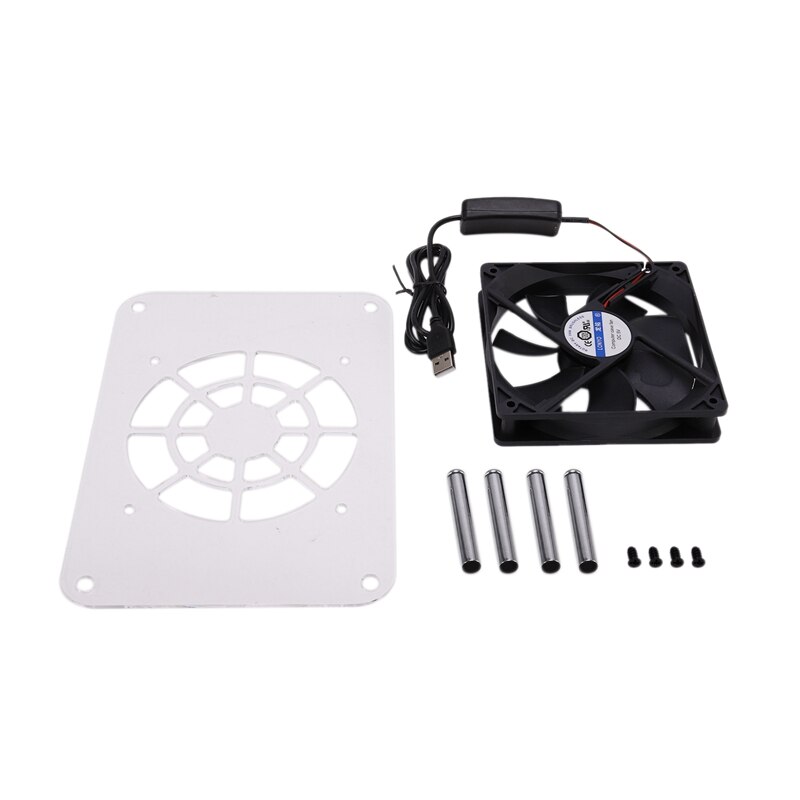 Longyou router radiator koelrek usb-mute voor router / mediabox / / kabelbox enkele ventilator: Default Title