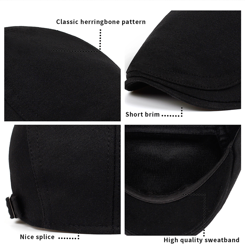 Bomuld mænd kvinder blød baret flad kasket driver retro vintage blød afslappet bager avisdreng kasketter cabbie hat