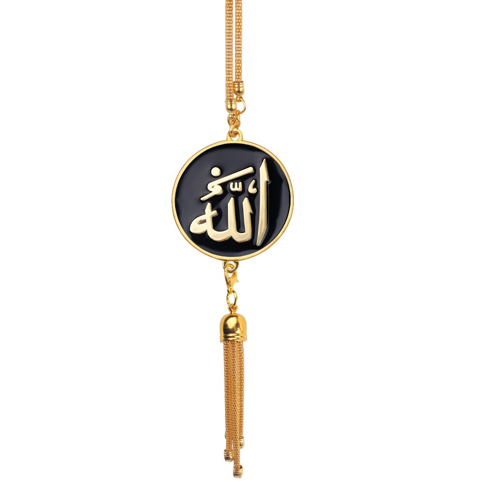 Bil interiør bakspejl arabisk guld-farve muslimsk islamisk gud allah indretning dekoration vedhæng ramadan auto accessorie