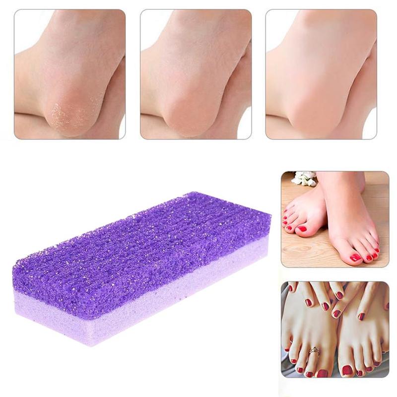 1 st paarse voetrasp puimsteen spons steen exfoliëren dode borstel schoonheid huid bad eelt droge voeten pedicure voet  f2 n 1