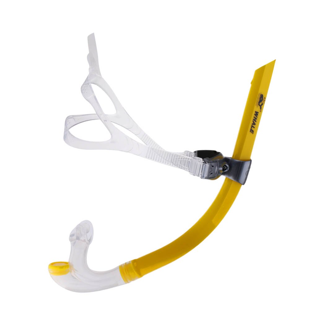 Centro natação snorkel silicone gel bocal para treinamento de engrenagem de natação: Yellow