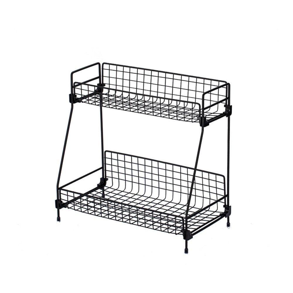 10 kpl koukku 2 kerros rauta säilytys teline keittiö järjestäjä astian pesuallas tyhjennysteline kylpyhuone keittiö keittiö toimistohylly cocina accesorio: 32.5 x 16.5 x 12cm