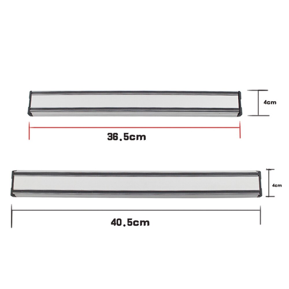 Kniv magnet holder vægbeslag sort abs plast til rustfrit stål metal kniv magnetisk kniv holder køkkenredskaber organizer: 36.5cm