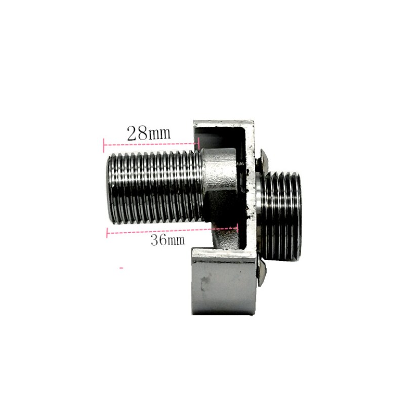 2Pcs Shiny Chrome Messing Kraan S-Vakbonden Sanitair Cold Mixer Fitting 0-40Degrees Hoek Verstelbaar Met Decoratieve Cover: Long Thread