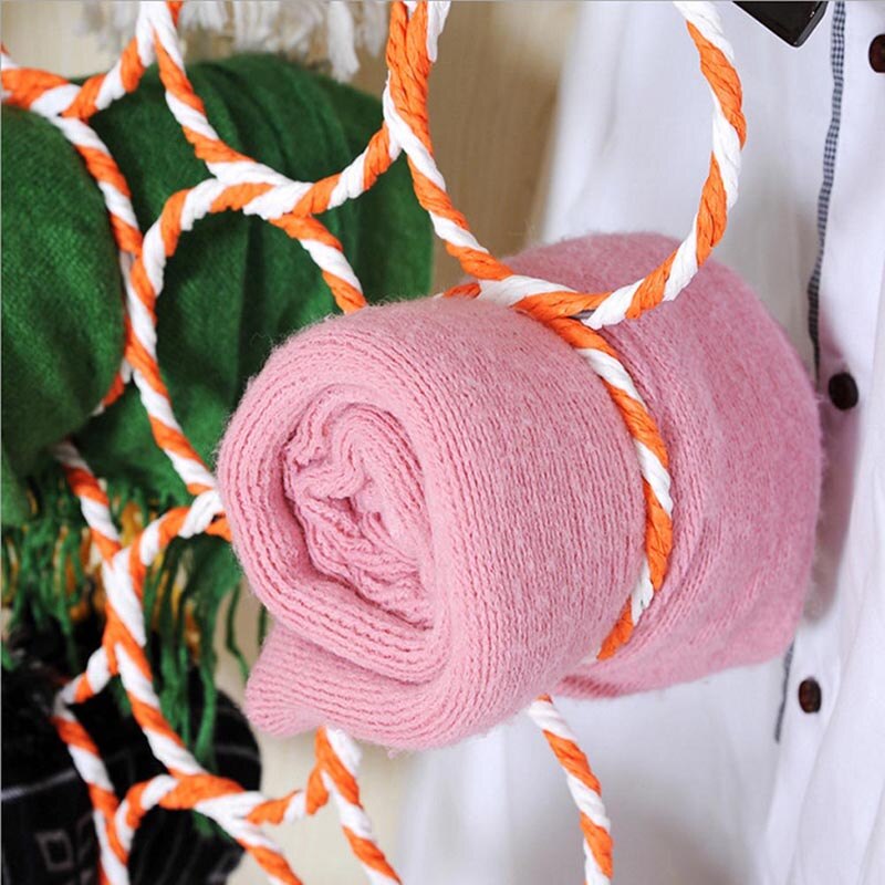 9/12/16/28 ringe tørklæde sjal holder foldbar slips bæltekrog arrangør rattan væve bøjle garderobe opbevaring holder display rack